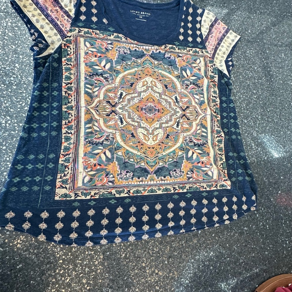 Lucky Brand Women’s Boho Shirt- Size 1X - Picture 4 of 5